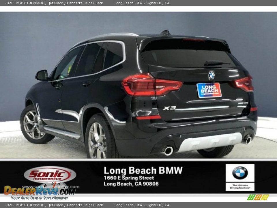 2020 BMW X3 sDrive30i Jet Black / Canberra Beige/Black Photo #2