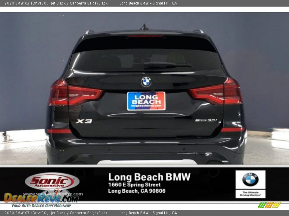 2020 BMW X3 sDrive30i Jet Black / Canberra Beige/Black Photo #3