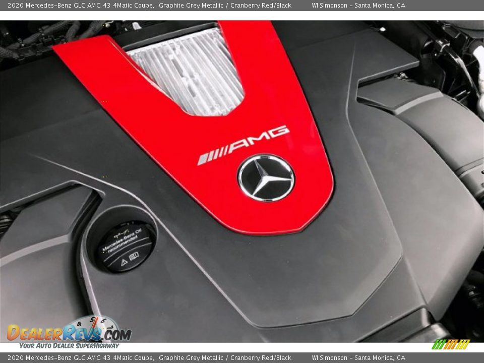 2020 Mercedes-Benz GLC AMG 43 4Matic Coupe Graphite Grey Metallic / Cranberry Red/Black Photo #31