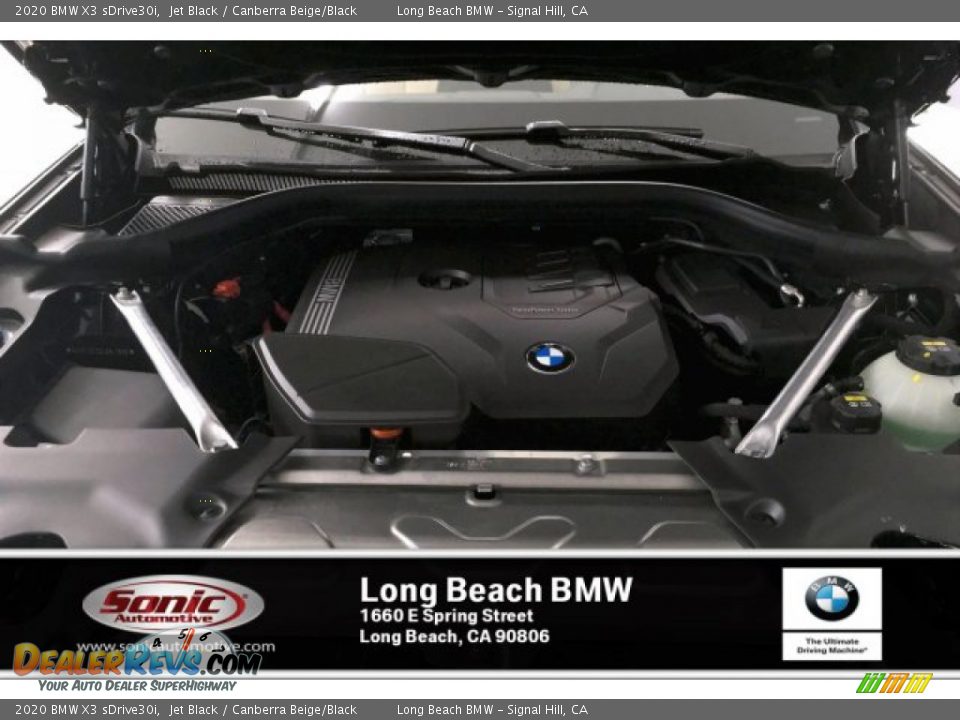 2020 BMW X3 sDrive30i Jet Black / Canberra Beige/Black Photo #8