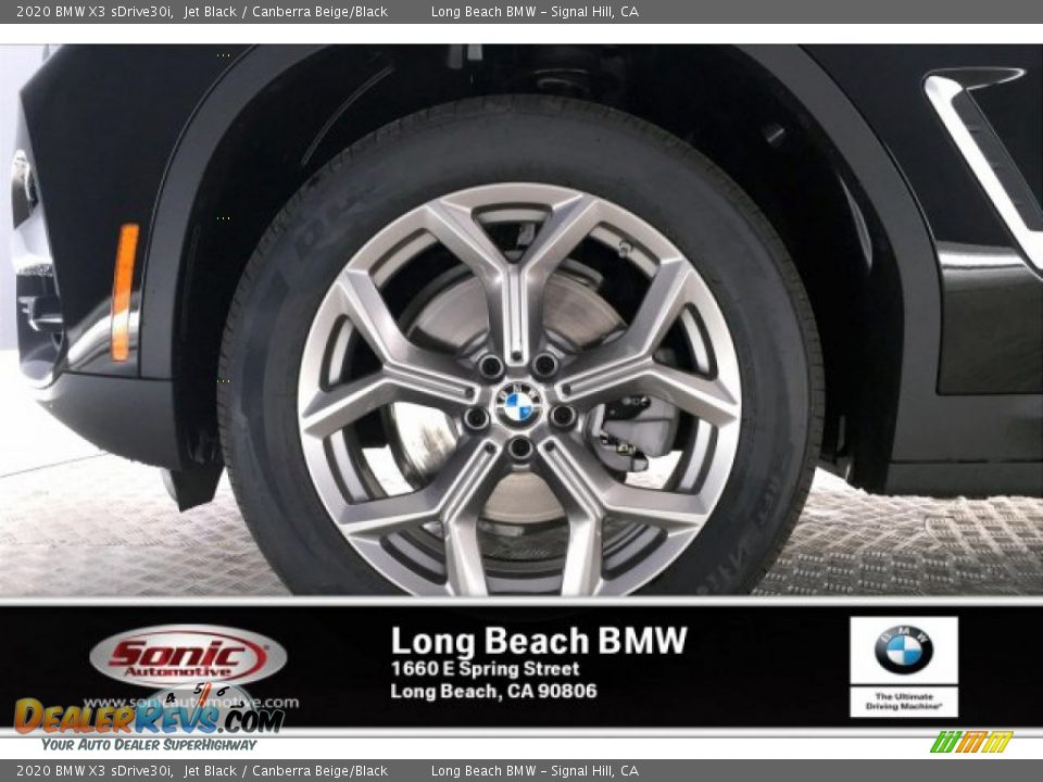 2020 BMW X3 sDrive30i Jet Black / Canberra Beige/Black Photo #9