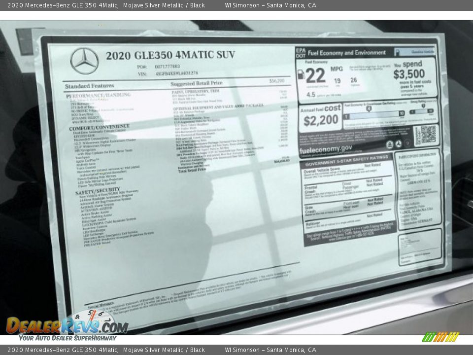 2020 Mercedes-Benz GLE 350 4Matic Mojave Silver Metallic / Black Photo #10