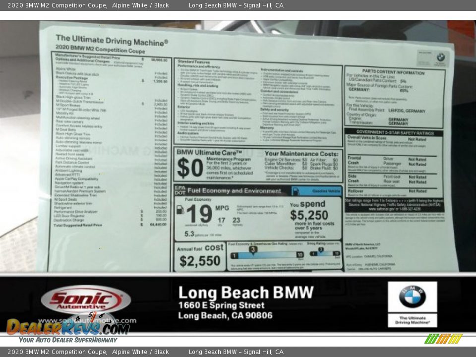 2020 BMW M2 Competition Coupe Alpine White / Black Photo #10