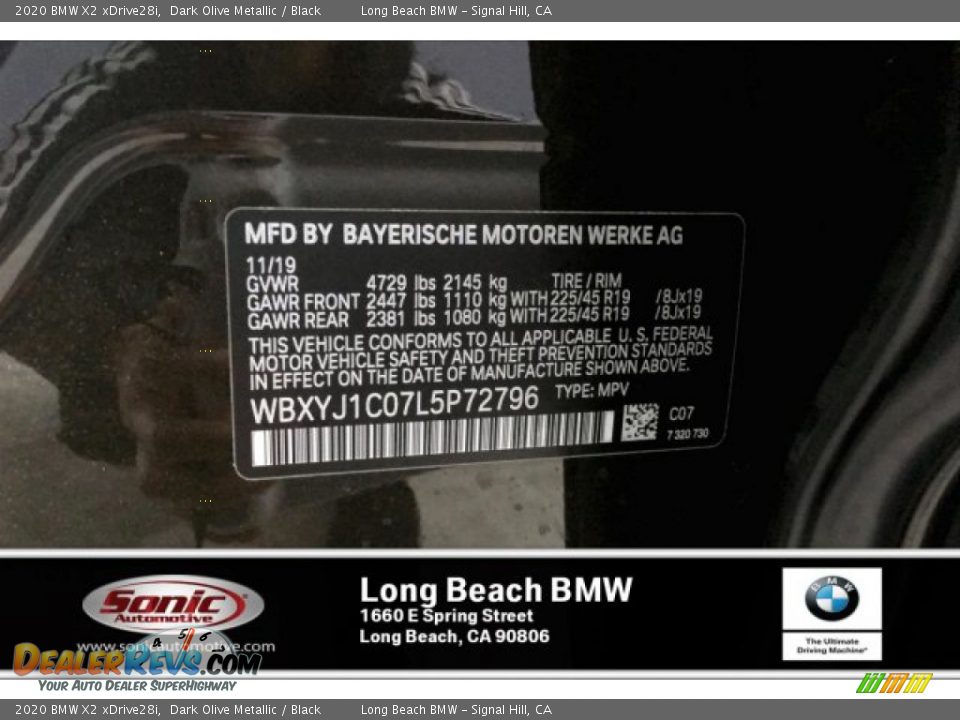 2020 BMW X2 xDrive28i Dark Olive Metallic / Black Photo #11
