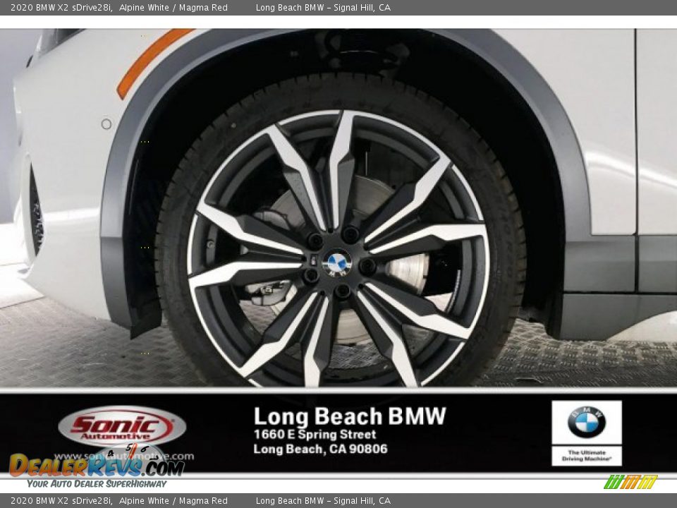 2020 BMW X2 sDrive28i Alpine White / Magma Red Photo #9