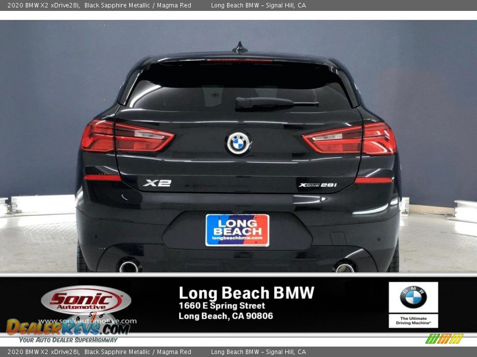 2020 BMW X2 xDrive28i Black Sapphire Metallic / Magma Red Photo #3
