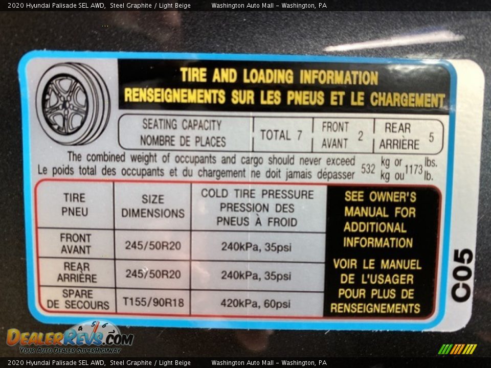 2020 Hyundai Palisade SEL AWD Steel Graphite / Light Beige Photo #9