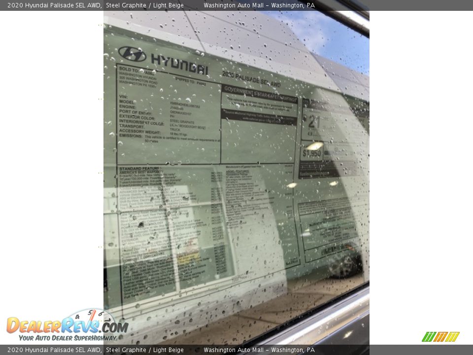 2020 Hyundai Palisade SEL AWD Steel Graphite / Light Beige Photo #16