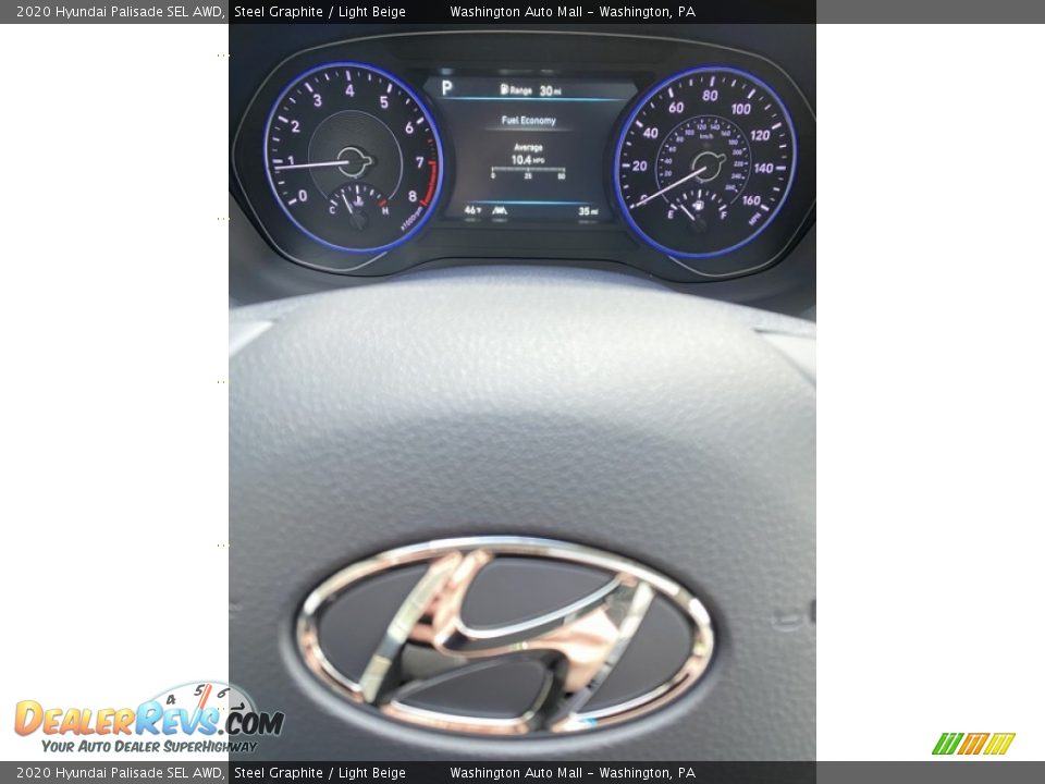 2020 Hyundai Palisade SEL AWD Steel Graphite / Light Beige Photo #36