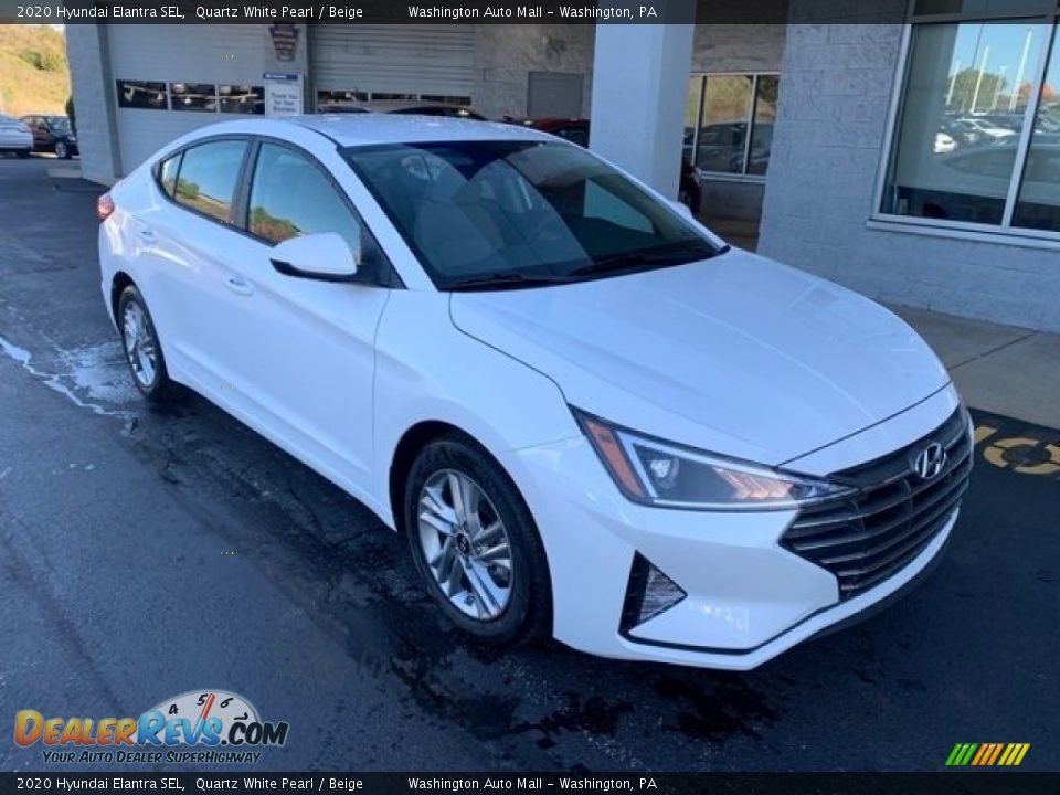 2020 Hyundai Elantra SEL Quartz White Pearl / Beige Photo #2