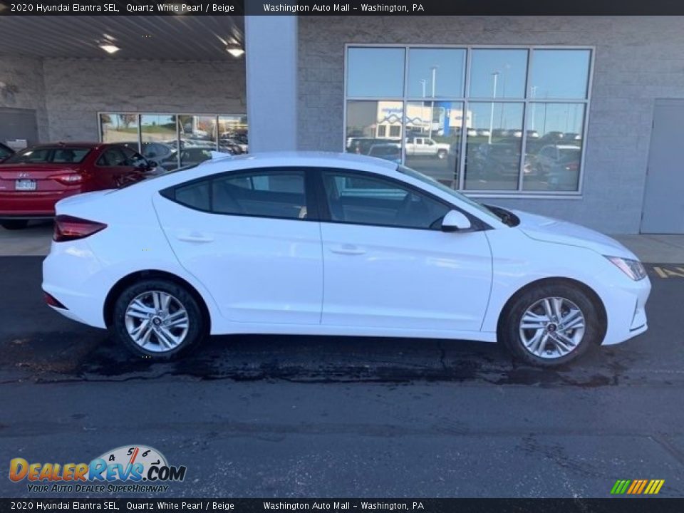 2020 Hyundai Elantra SEL Quartz White Pearl / Beige Photo #3