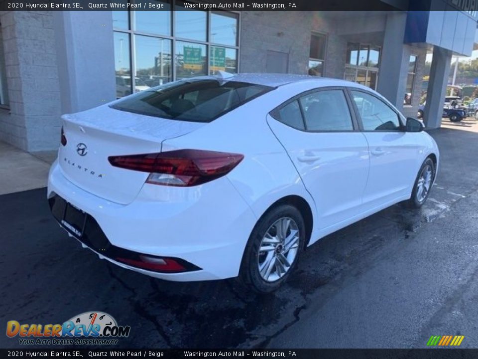 2020 Hyundai Elantra SEL Quartz White Pearl / Beige Photo #4