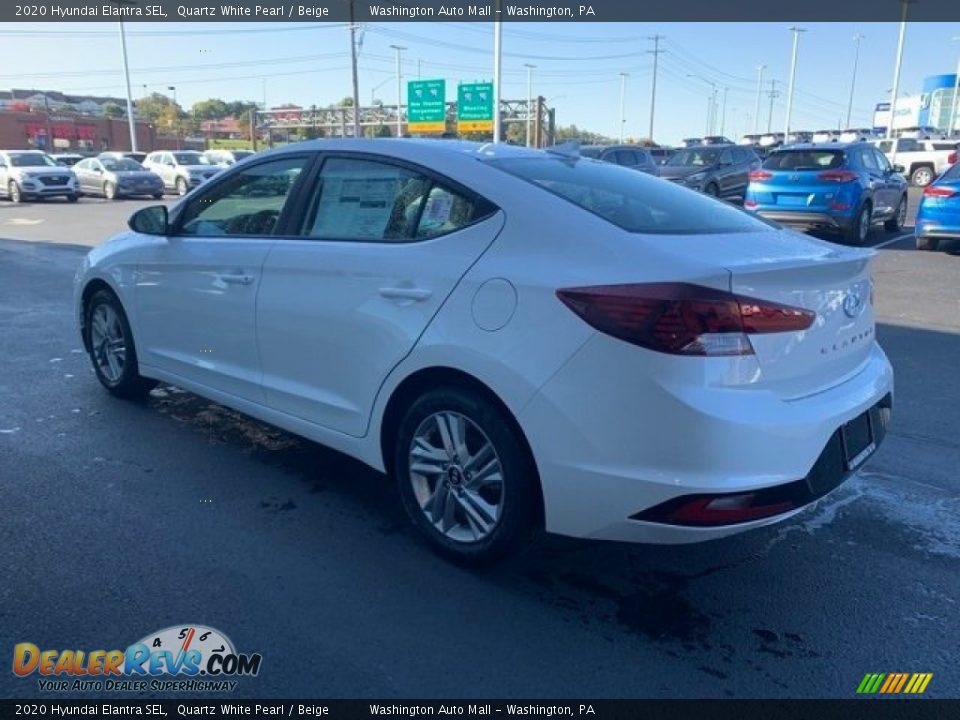 2020 Hyundai Elantra SEL Quartz White Pearl / Beige Photo #6