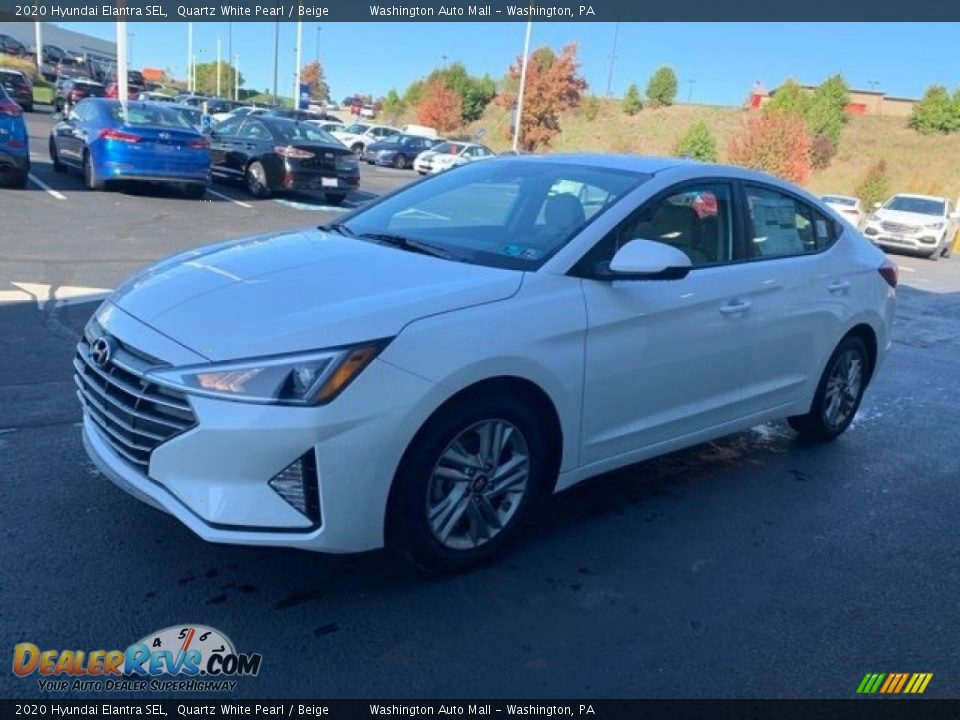 2020 Hyundai Elantra SEL Quartz White Pearl / Beige Photo #7