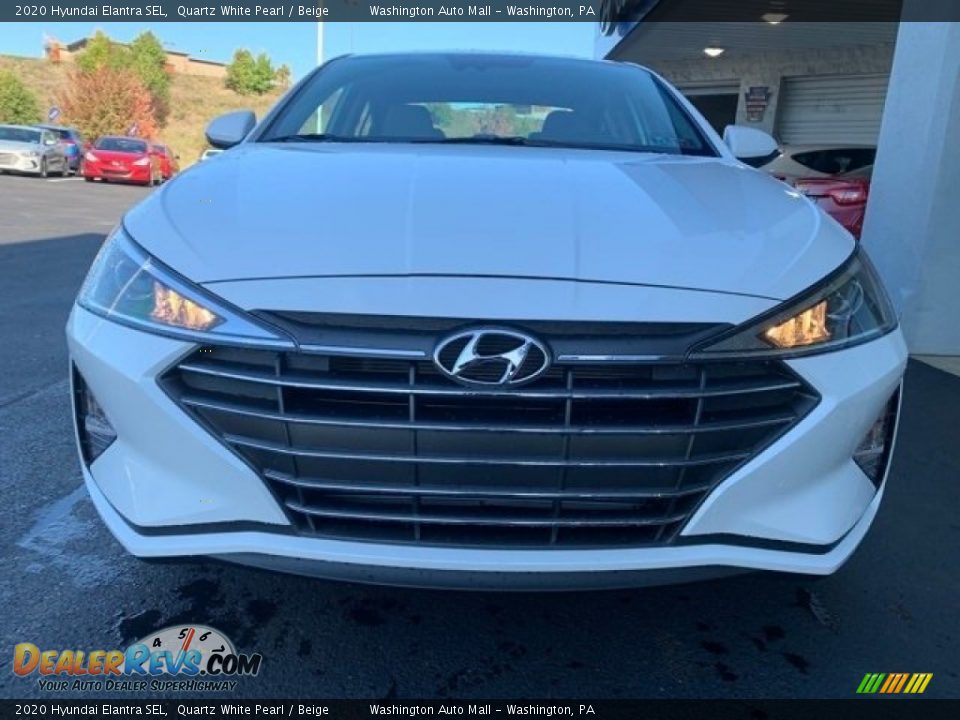 2020 Hyundai Elantra SEL Quartz White Pearl / Beige Photo #8
