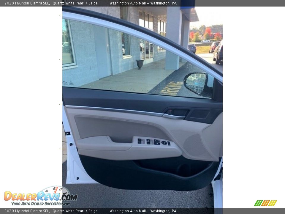 2020 Hyundai Elantra SEL Quartz White Pearl / Beige Photo #11