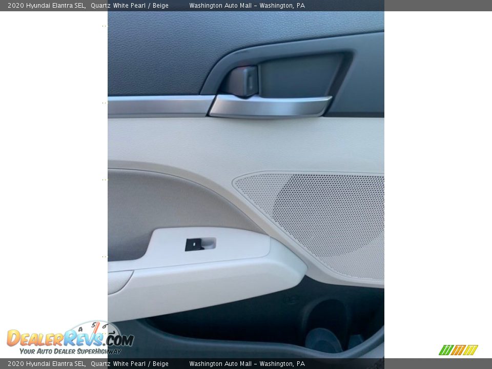 2020 Hyundai Elantra SEL Quartz White Pearl / Beige Photo #18