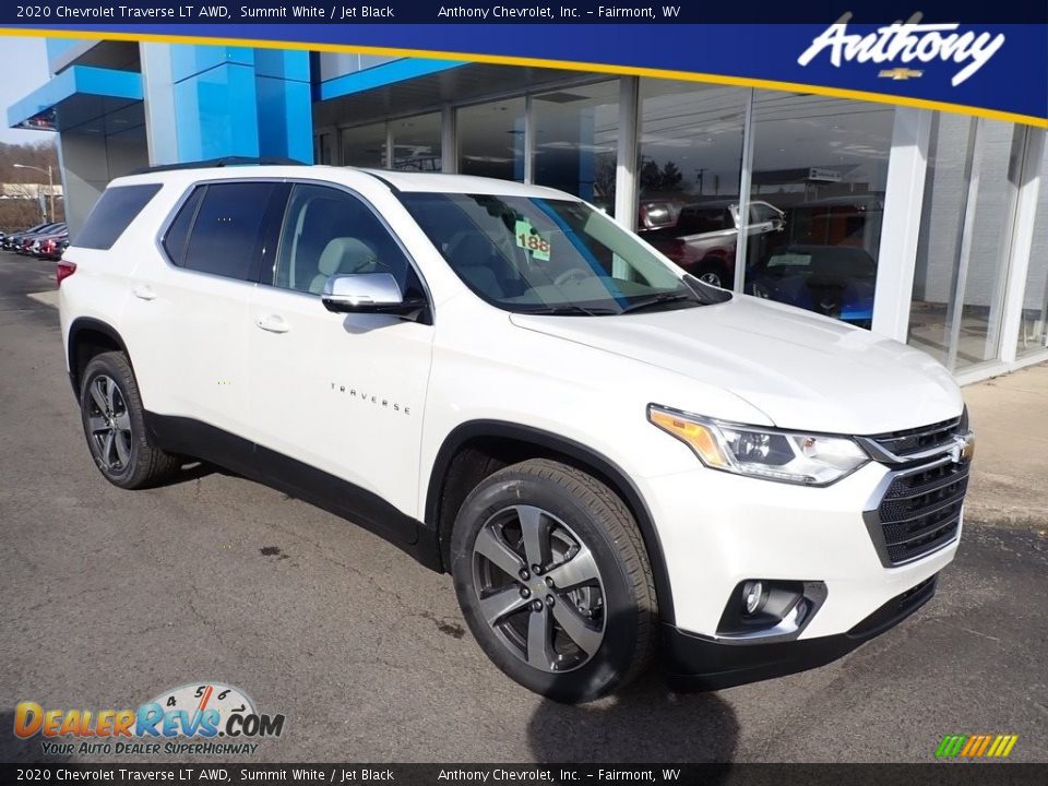 2020 Chevrolet Traverse LT AWD Summit White / Jet Black Photo #1