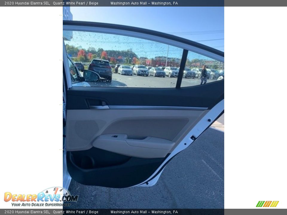 2020 Hyundai Elantra SEL Quartz White Pearl / Beige Photo #23