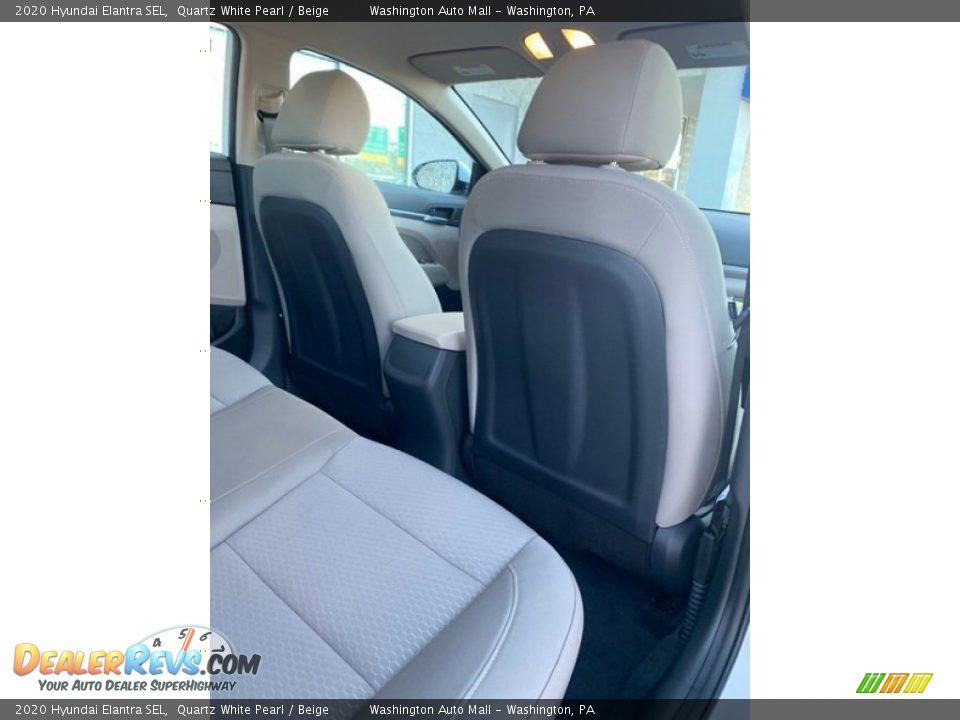 2020 Hyundai Elantra SEL Quartz White Pearl / Beige Photo #25