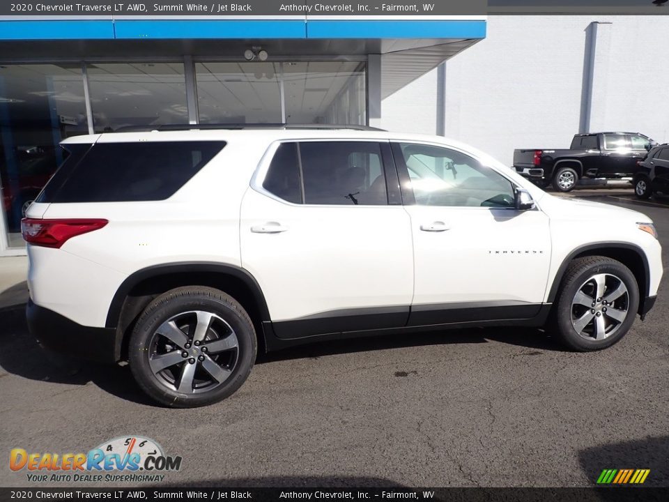 2020 Chevrolet Traverse LT AWD Summit White / Jet Black Photo #3