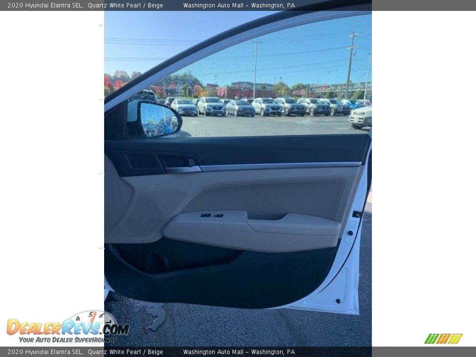 2020 Hyundai Elantra SEL Quartz White Pearl / Beige Photo #26