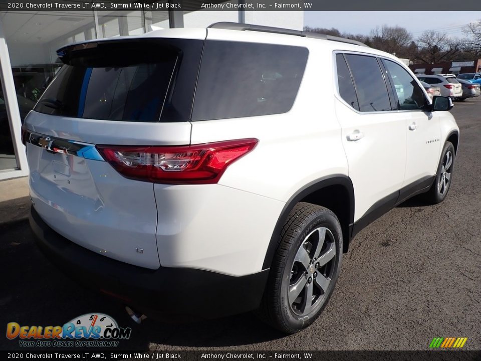 2020 Chevrolet Traverse LT AWD Summit White / Jet Black Photo #4