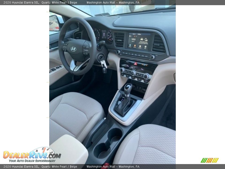 2020 Hyundai Elantra SEL Quartz White Pearl / Beige Photo #27