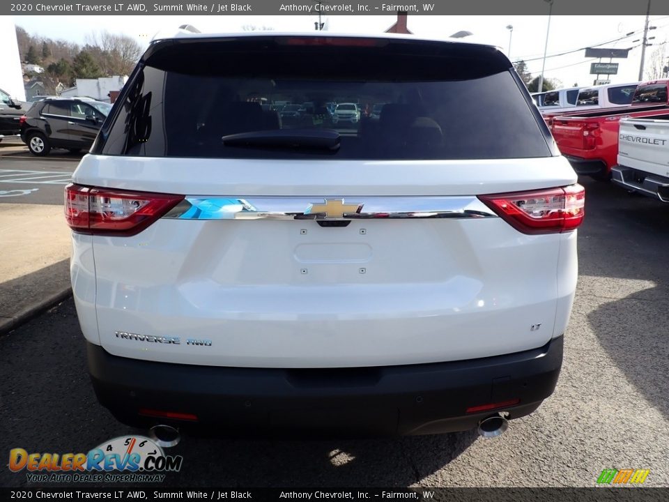 2020 Chevrolet Traverse LT AWD Summit White / Jet Black Photo #5