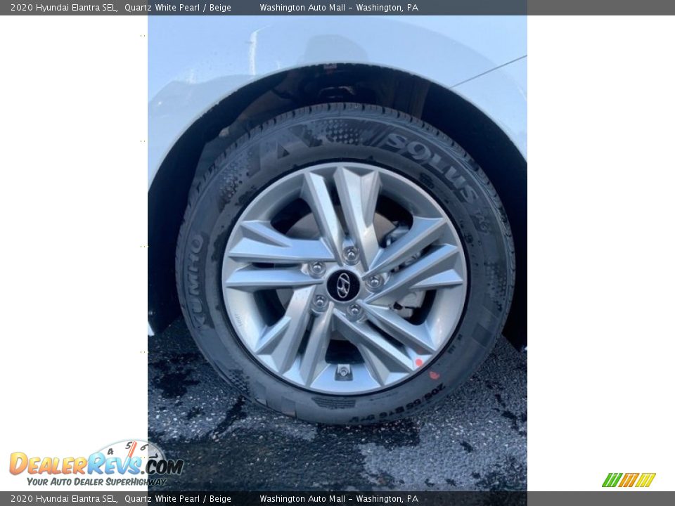 2020 Hyundai Elantra SEL Quartz White Pearl / Beige Photo #28