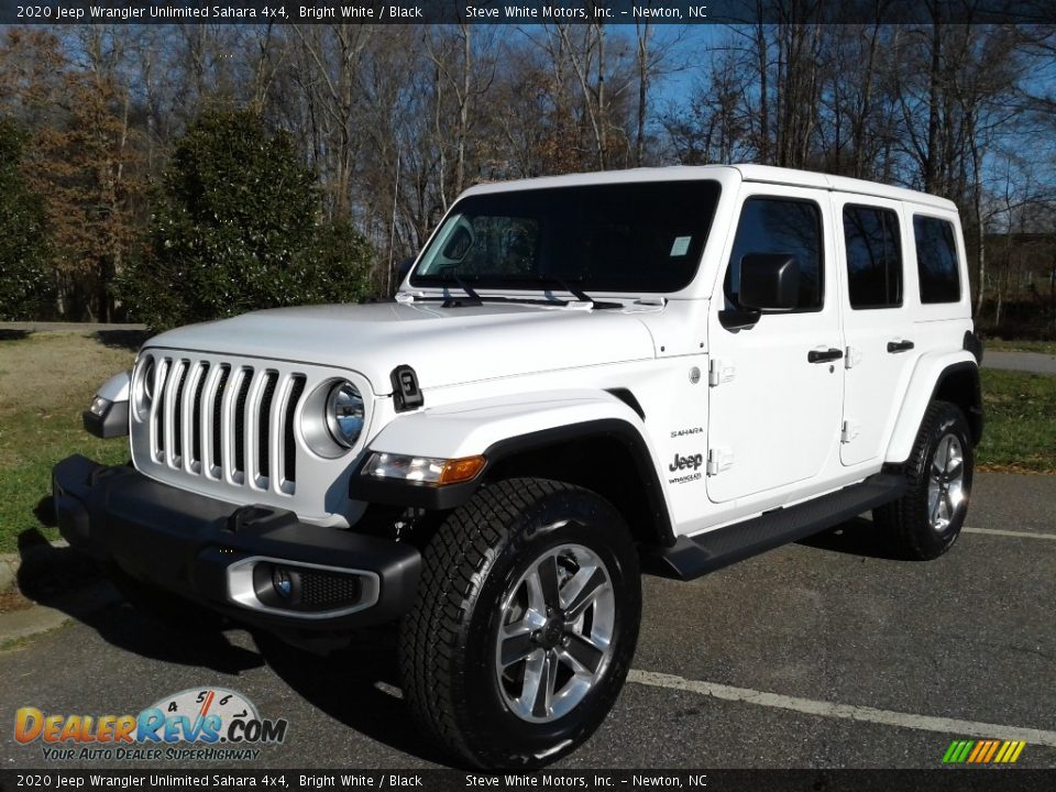 2020 Jeep Wrangler Unlimited Sahara 4x4 Bright White / Black Photo #2