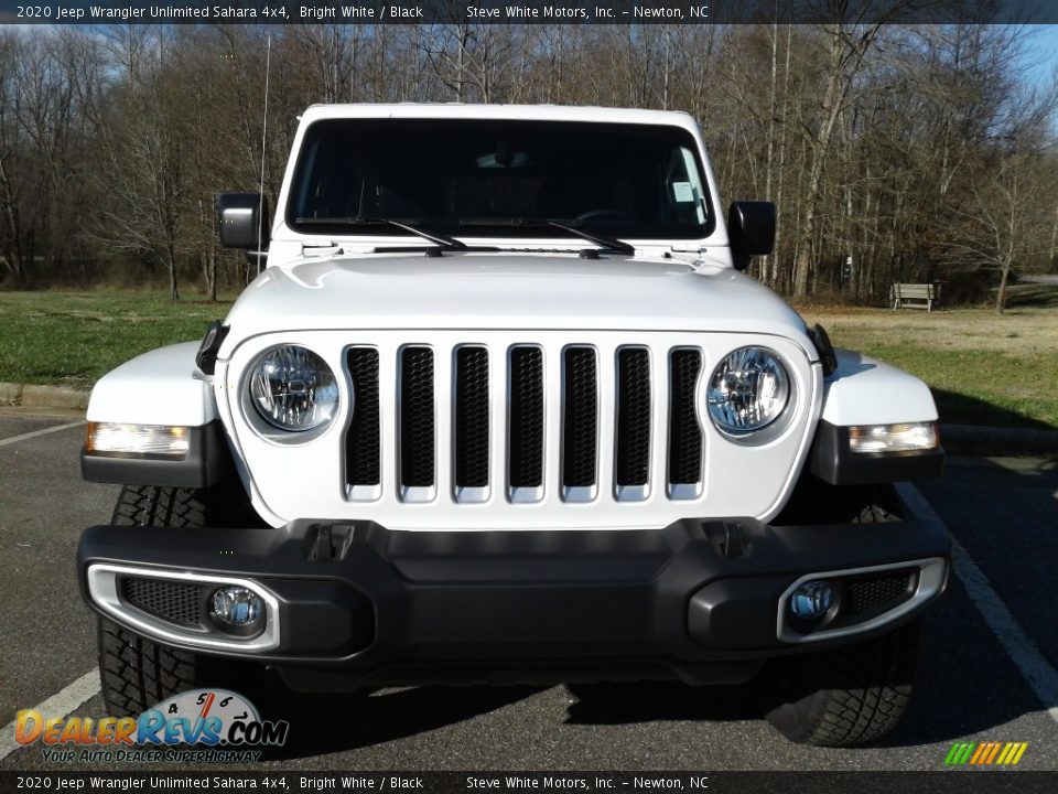 2020 Jeep Wrangler Unlimited Sahara 4x4 Bright White / Black Photo #3