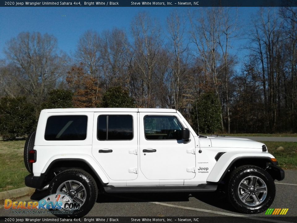 2020 Jeep Wrangler Unlimited Sahara 4x4 Bright White / Black Photo #5