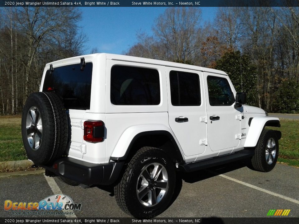 2020 Jeep Wrangler Unlimited Sahara 4x4 Bright White / Black Photo #6