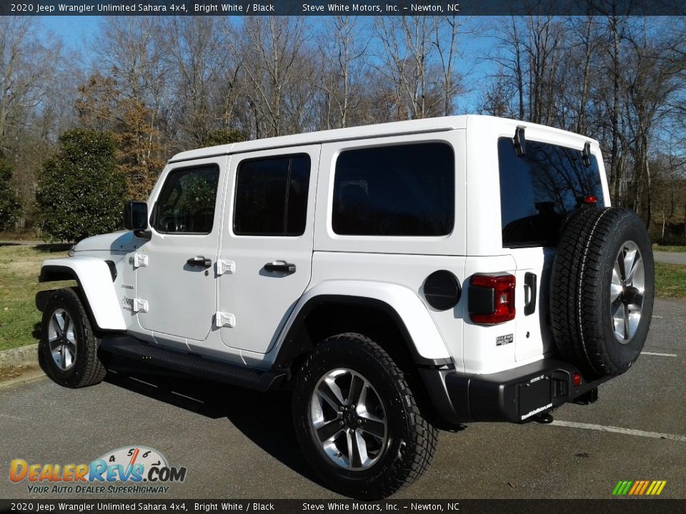 2020 Jeep Wrangler Unlimited Sahara 4x4 Bright White / Black Photo #8