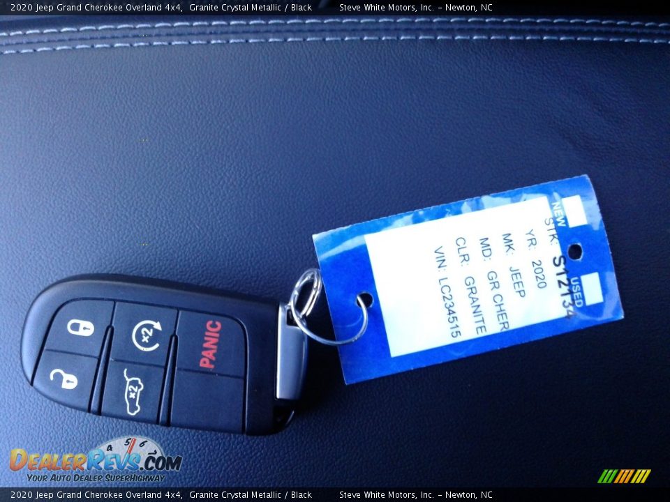 2020 Jeep Grand Cherokee Overland 4x4 Granite Crystal Metallic / Black Photo #35