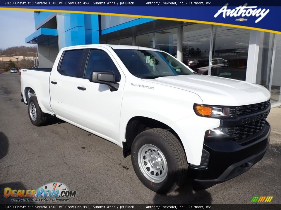 2020 Chevrolet Silverado 1500 WT Crew Cab 4x4 Summit White / Jet Black Photo #1