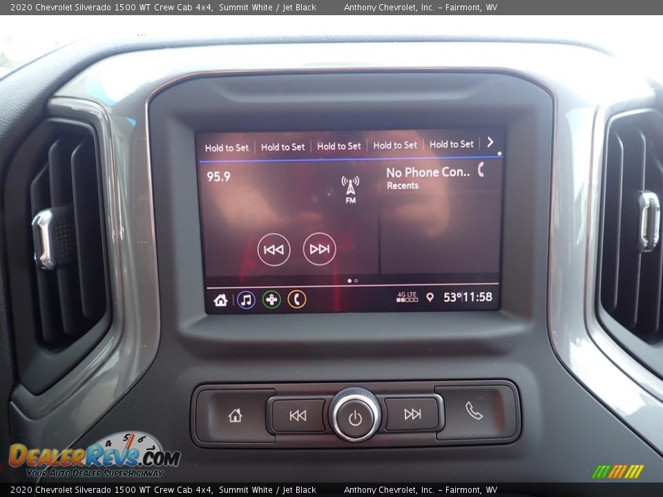 2020 Chevrolet Silverado 1500 WT Crew Cab 4x4 Summit White / Jet Black Photo #18