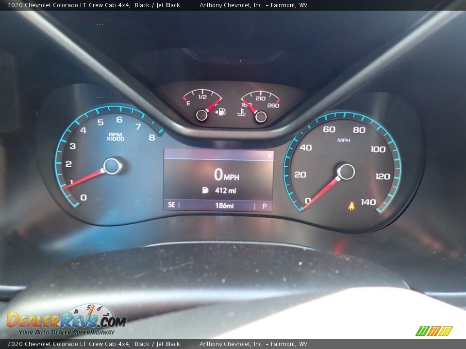2020 Chevrolet Colorado LT Crew Cab 4x4 Black / Jet Black Photo #17