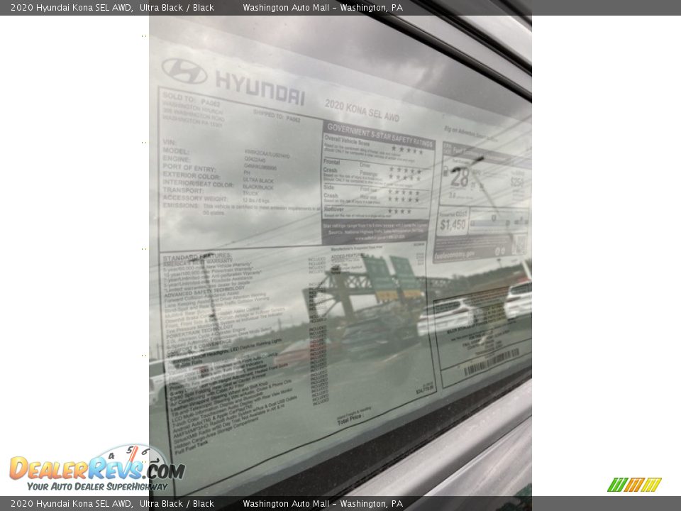2020 Hyundai Kona SEL AWD Ultra Black / Black Photo #16