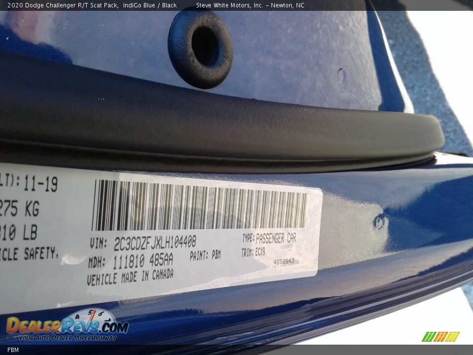 Dodge Color Code PBM IndiGo Blue