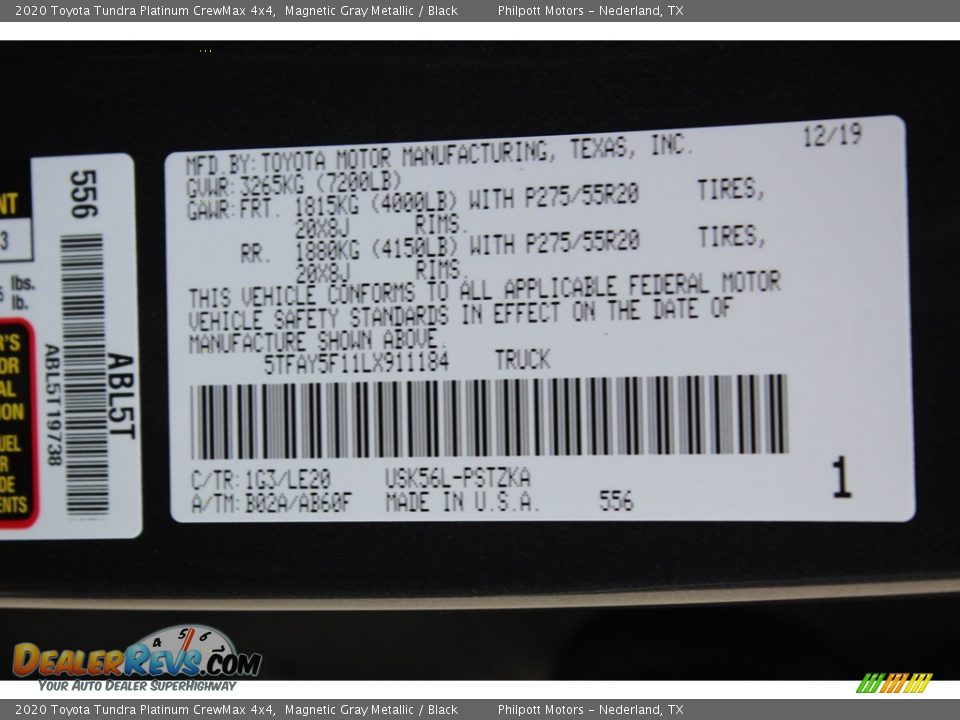 2020 Toyota Tundra Platinum CrewMax 4x4 Magnetic Gray Metallic / Black Photo #26