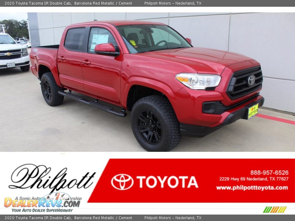 2020 Toyota Tacoma SR Double Cab Barcelona Red Metallic / Cement Photo #1