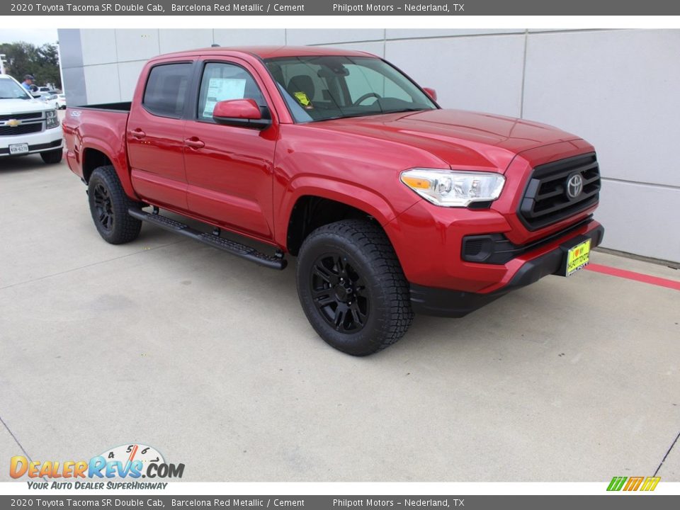 2020 Toyota Tacoma SR Double Cab Barcelona Red Metallic / Cement Photo #2