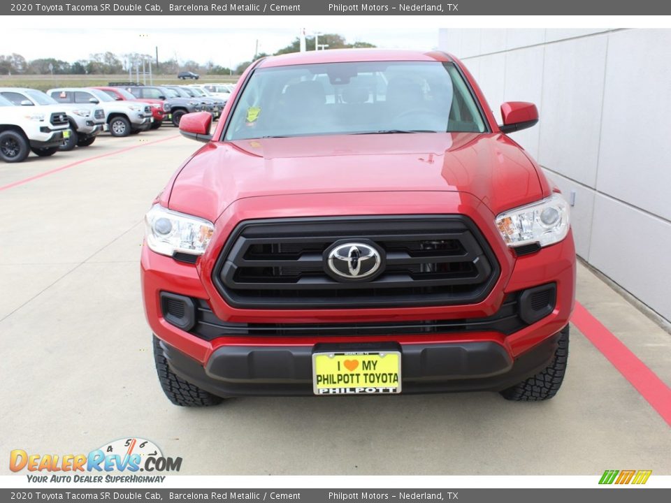 2020 Toyota Tacoma SR Double Cab Barcelona Red Metallic / Cement Photo #3