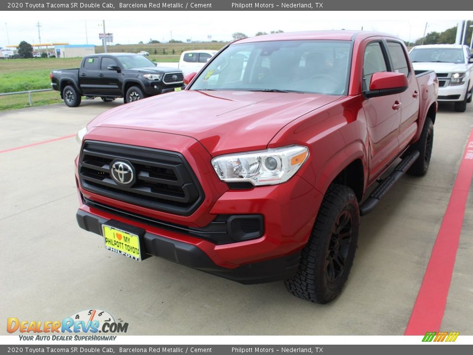 2020 Toyota Tacoma SR Double Cab Barcelona Red Metallic / Cement Photo #4