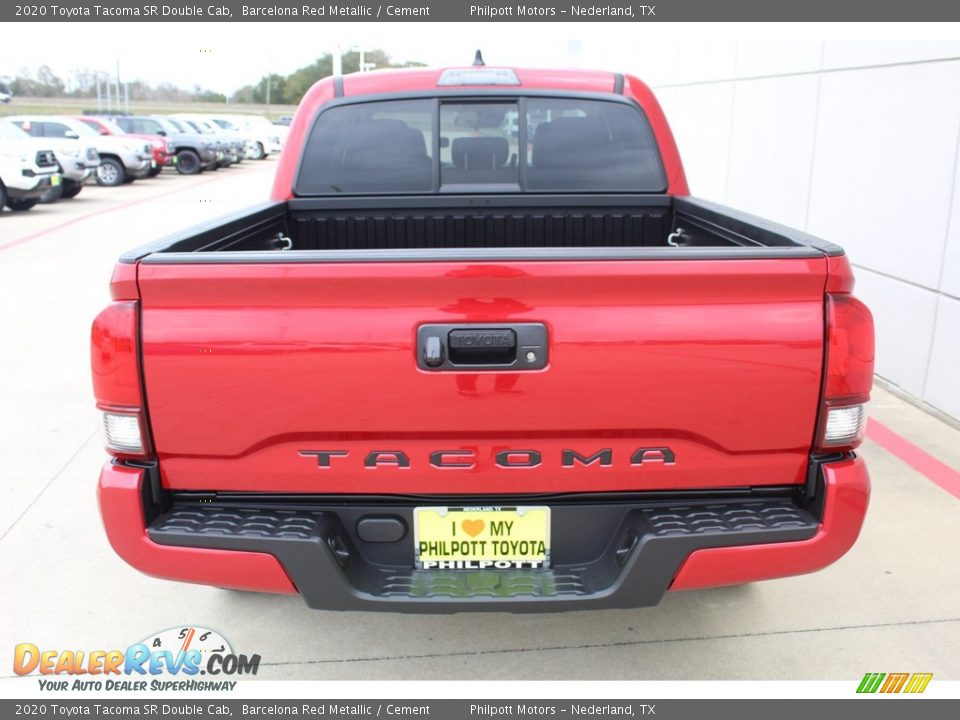 2020 Toyota Tacoma SR Double Cab Barcelona Red Metallic / Cement Photo #7