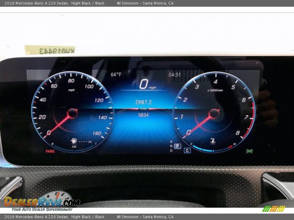 2019 Mercedes-Benz A 220 Sedan Night Black / Black Photo #20