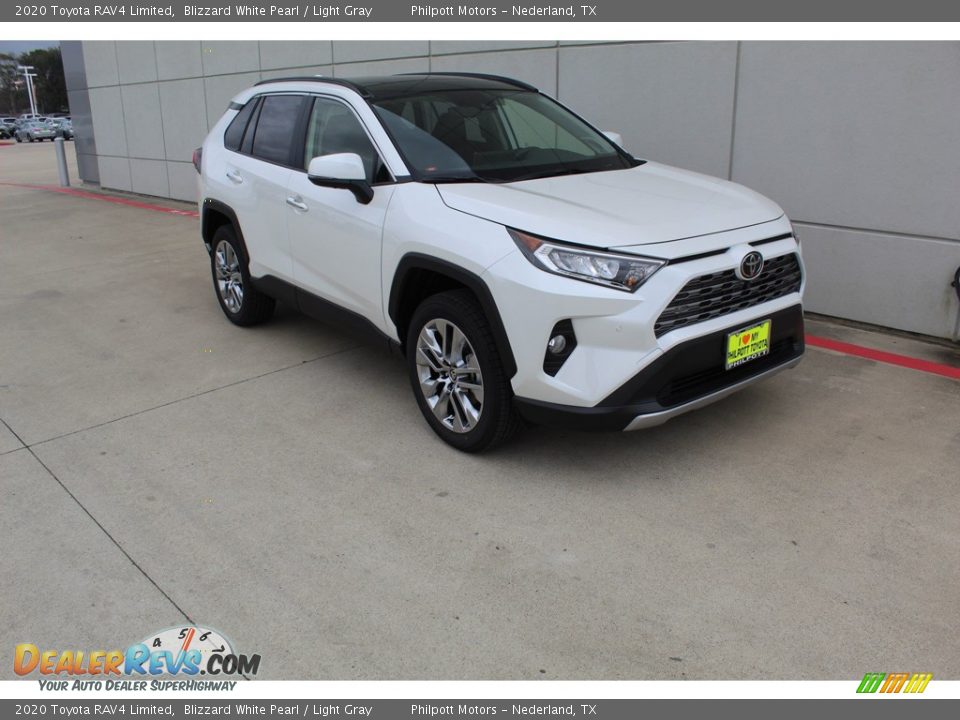 2020 Toyota RAV4 Limited Blizzard White Pearl / Light Gray Photo #2