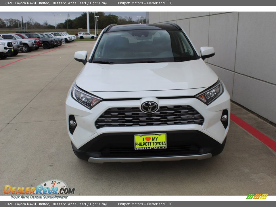 2020 Toyota RAV4 Limited Blizzard White Pearl / Light Gray Photo #3